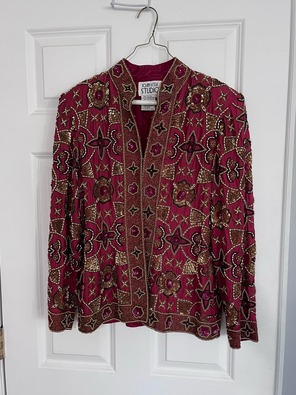 Decorative jacket with intricate beading, sz L
